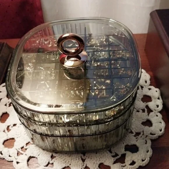 NEW 3-Layer Acrylic Jewelry Organizer with Handle, Clear Jewelry Boxes for Women - Picture 5 of 8